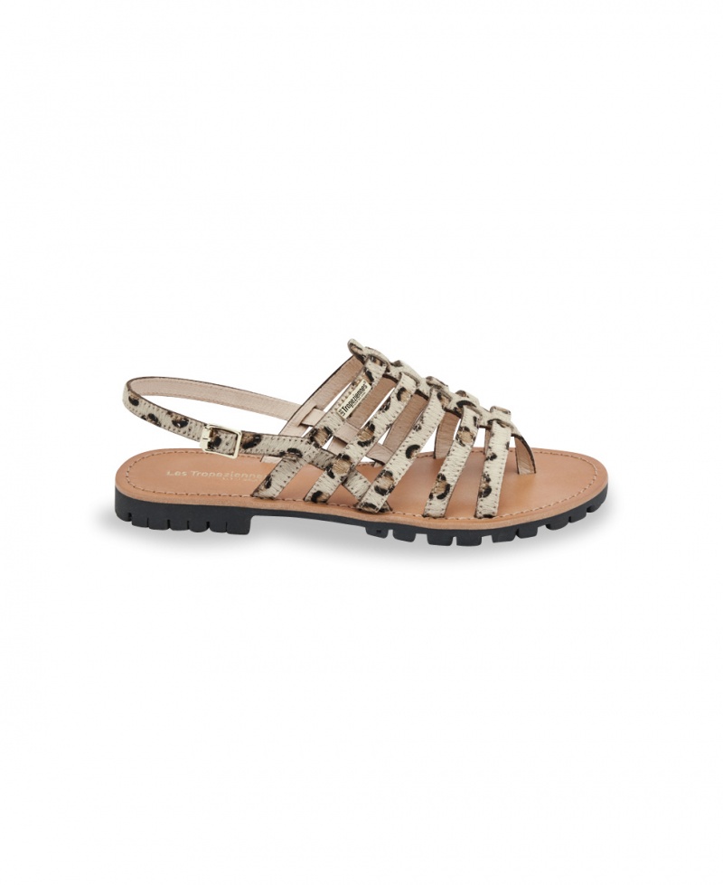 Sandales spartiates Les Tropeziennes HEXACO Leopard Femme|POWB-03465193